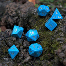 Blue Turquoise Stone Dice Set