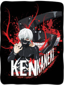 Tokyo Ghoul Ken Kaneki White Hair With Mask Fleece Throw Soft Lightweight Blanket 45x60 Inches