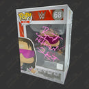 Bret Hart signed WWE Funko POP Figure #68 (w/ PSA) Signed By Superstars Pink 