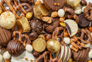Festive Gift Tin Filled with Truffles, Pretzels & Gourmet Chocolates for Thanksgiving