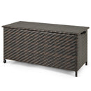 85 Gallon Outdoor Storage Box with Removable Liner and Universal Wheels