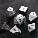 Brushed Silver Sharp-Edged Metal Dice