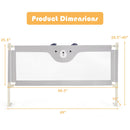 Vertical Lifting Baby Bedrail Guard with Lock-Gray