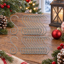 Set of 20 Silver Metal Wire Spiral Christmas Ornaments Hooks Hangers S-Shaped 1.96 Inches