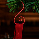 Set of 20 Red Metal Wire Spiral Christmas Ornaments Hooks Hangers S-Shaped 1.96 Inches