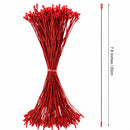 Set of 100 Red Christmas Ornaments Cords Strings Hangers 7.9 Inches