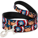 Dog Leash - Captain America Face Turns/Shield CLOSE-UP