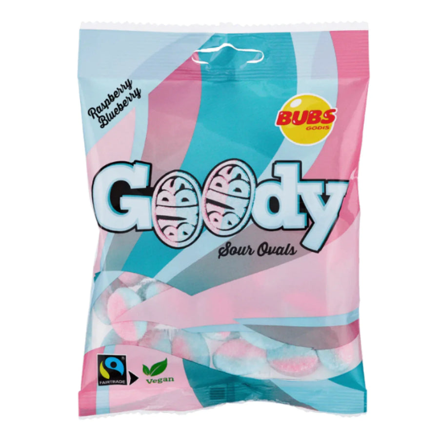 Bubs Goody Sour Oval Raspberry/Blueberry (Sweden)