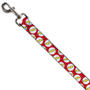 Dog Leash - Flash Logo Scattered Red/White/Yellow