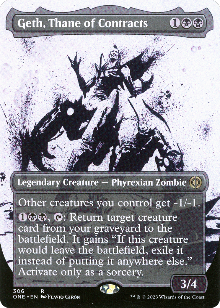 Geth, Thane of Contracts (ONE-306) - Phyrexia: All Will Be One: (Showcase) (Borderless)