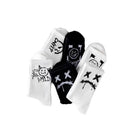Mens Mid-calf Sports Black And White Socks