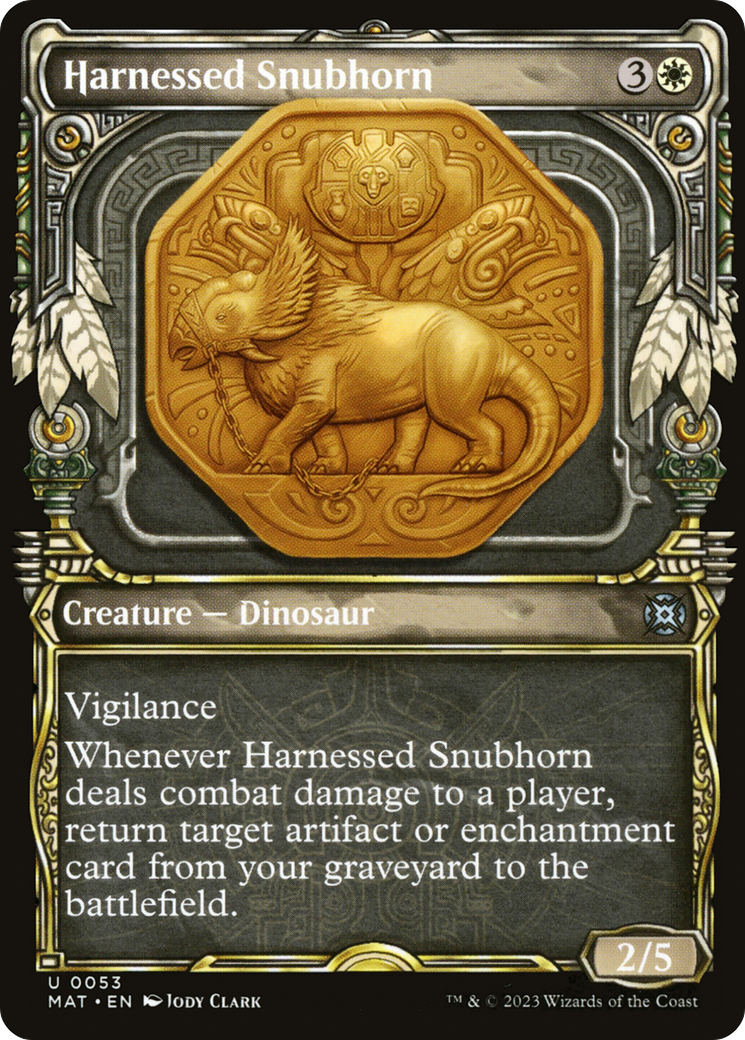 Harnessed Snubhorn (MAT-053) - March of the Machine: The Aftermath: (Showcase) Foil