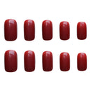 Jelly Red Fake Nails Wear Finished Product
