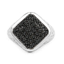 0.54 Carat Genuine Black Diamond .925 Sterling Silver Ring