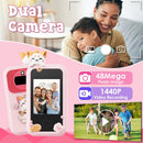 Kids Toy Smartphone Dual Camera Phone Touchscreen Learning Toy with Shockproof Cartoon Case Torch 16 Games ABC Learning for Boys Girls Aged 3+
