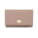 Luxury Leather Influencer-Style Womens Wallet With A Lock Closure