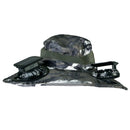 Outdoor Wide Brim Sun Hat With 2 Rechargeable Fans Solar Powered 3 Wind Speeds UPF50+ Breathable Waterproof Nylon Mesh Outdoor Hat For Hiking Camping