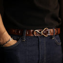 Men's Hemp Copper Buckle Woven Belt