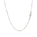 14k White Gold Diamond-Cut Bead Chain 1.0mm