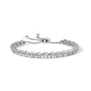 14K White Gold 6.00 Cttw Diamond 4â€-10â€ Adjustable Bolo Tennis Bracelet (I-J Color, I1-I2 Clarity)