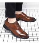 Men's Height Increasing Leather Wedding Shoes