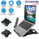 360¼ Rotating Laptop Riser Stand Foldable Desk Laptop Riser Tablet PC Holder with Phone Stand 8 Level Adjustable Height Inbuilt Handle for Home Office