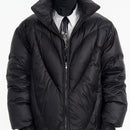Black Stand-up Collar Profile Winter Thick Coat Tide