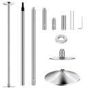 Dance Pole 45mm Spinning Static Dancing Pole with 88-108.1in Adjustable Height 551LBS Weight Capacity for Fitness Exercise Party Home Club Gy