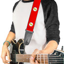 Guitar Strap - Flash Logo Red White Yellow