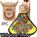 Felt Storage Bag Toy Play Mat 2 In 1 Pull Rope