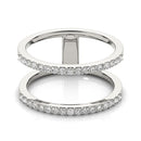 14k White Gold Dual Band Design Ring with Diamonds (1/3 cttw)
