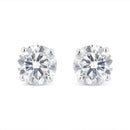 14K White Gold 5/8 Cttw Lab Grown Diamond 4-Prong Classic Stud Earrings (F-G Color, VS2-SI1 Clarity)