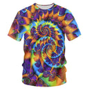 3D Psychedelic Floral Sweat-wicking T-shirt