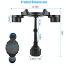Car Cup Holder Expander 360¡ Rotating Car Tray Bottle Holder Adapter Multifunctional Water Cup Mount Stand with Phone Slot