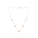 Yellow Color Plated Sterling Silver Diamond Station Necklace (1/2 cttw, K-L Color, I2-I3 Clarity)