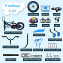 16In Kids\' Bike with Training Wheels Children Bicycle with Helmet Basket Rear Seat Chain Guard for Boys Aged 4-7