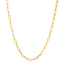 14k Yellow Gold Diamante Paperclip Chain Necklace (4.00 mm)