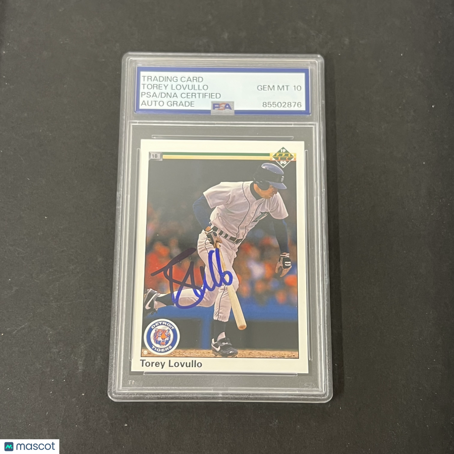 1990 Upper Deck #332 Torey Lovullo signed card PSA Auto 10 Tigers