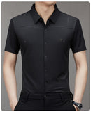 Summer Men's Short Sleeve Seamless Business Shirt