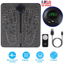 Foot Massage Pad Electric Stimulator Massager Unit Leg Reshaping Muscle Pain Relax Foldable Massage Mat with 8 Modes 19 Intensity Levels Remote Contro