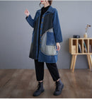 Autumn Japanese New Retro Wash Plus Size Denim Coat