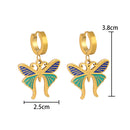 Colorful Butterfly Diamond Ear Hanging