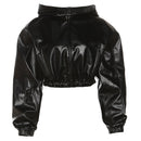 Women's Zipper Faux Leather Jacket
