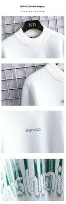 Men's Winter Thickened Half High Collar Warm Sweater