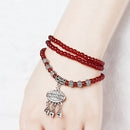 Red Agate Good Luck Beaded Bracelet