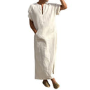 Short Sleeve Long-cut Robe Coat for Men