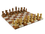 Chess Set - 3" Kikkerwood French Men on Caramel/Cream board