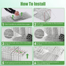 31×12×11" Folding Humane Animal Trap | Cage with Waterproof Cover & Gloves