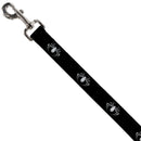 Dog Leash - Spider Logo3 Black/White