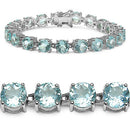 31.08 Carat Genuine Blue Topaz .925 Sterling Silver Bracelet